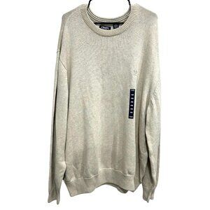 Chaps Mens 4XB NWT Crewneck Sweater Beige Pullover Casual Wear